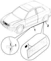 Снятие и установка бокового молдинга Audi A3