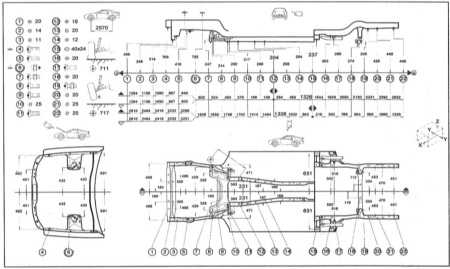 13.30.2 Acura Integra, 1995 г.вып, 2-дверный Хэтчбек. Днище