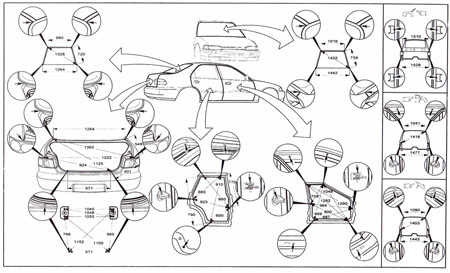 13.30.3 Acura Integra, 2000 г.вып, Седан. Проемы кузова