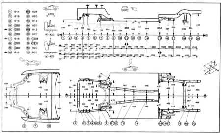 13.30.6 Honda Civic, 1999 г.вып, 2-дверный Хэтчбек. Днище