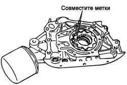 Совмещение ведущей иведомой шестерен