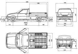 Габаритные размеры автомобиля Иж-27171