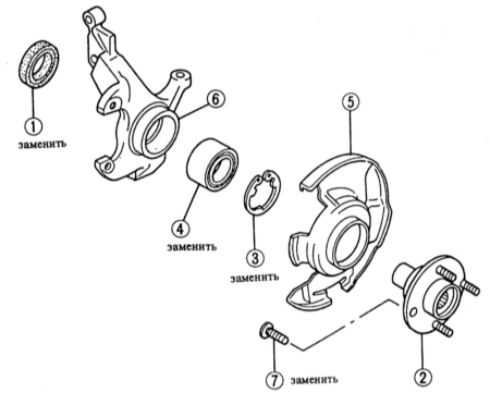  Подшипник передней ступицы Mazda 323