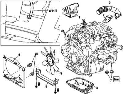  Обслуживание системы смазки Mercedes-Benz W163