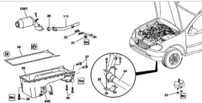 Обслуживание системы смазки Mercedes-Benz W163