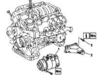  Снятие и установка опор подвески силового агрегата Mercedes-Benz W163