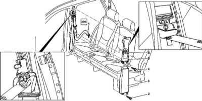  Снятие и установка панелей отделки кузовных стоек Mercedes-Benz W163