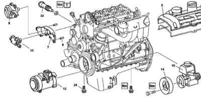 Снятие и установка крышек привода ГРМ Mercedes-Benz W163