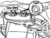 Снятие и установка выпускного коллектора Mercedes-Benz W163