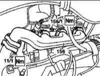 Снятие и установка выпускного коллектора Mercedes-Benz W163