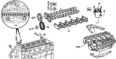  Снятие и установка головки(ок) цилиндров Mercedes-Benz W163