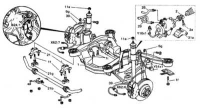  Передняя подвеска Mercedes-Benz W220