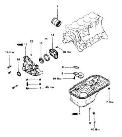  Снятие и установка масляного насоса Mitsubishi Galant