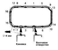 Снятие и установка поддона картера двигателя Mitsubishi Galant