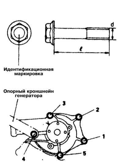 Снятие и установка водяного насоса Mitsubishi Galant
