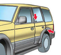 Дверные замки Mitsubishi Pajero