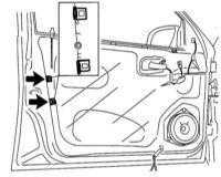  Снятие и установка облицовки дверей Opel Corsa