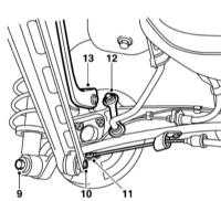  Снятие и установка продольного рычага Saab 95