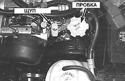 2.4 Проверка уровня моторного масла