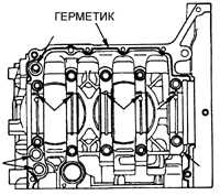  Сборка секций блока цилиндров Subaru Legacy