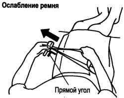 Ослабление ремня