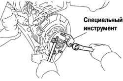 3.4.6 Замена болта ступицы переднего колеса