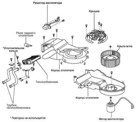  Снятие и установка блока и теплообменника отопителя Toyota Land Cruiser