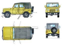 Основные размеры автомобилей УАЗ–31512, УАЗ–31514 (* Для автомобиля УАЗ–31514)