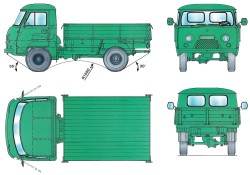 Основные размеры автомобиля УАЗ–3303