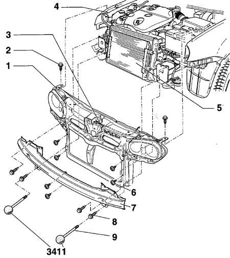  Передняя панель кузова Volkswagen Golf IV