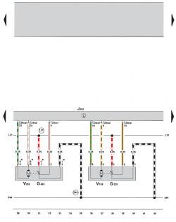 9.3 Электросхема климатической установки Climatronic 2-C (устанавливается с 05.2005) (часть 3)
