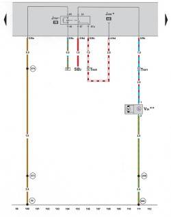 9.7 Электросхема климатической установки Climatronic 2-C (устанавливается с 05.2005) (часть 7)